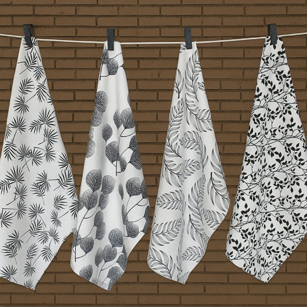 Cotton Printed Design Kitchen Towels Pack Of 4