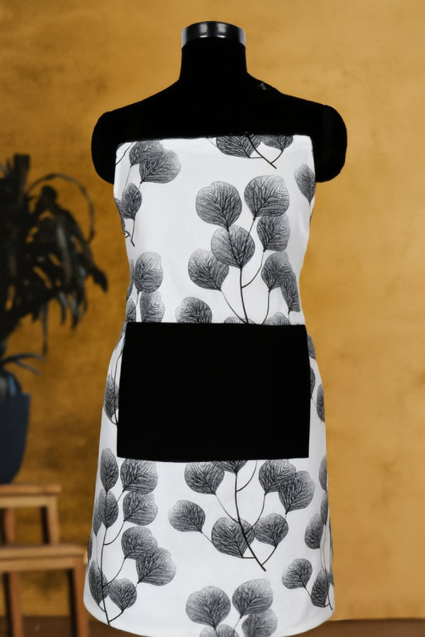 Cotton Root Leaf with Solid Pocket Free Size Apron