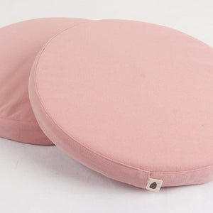 Cotton Baby Pink Round Chair Pad pack of 2