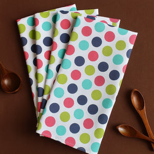Cotton Singer Dot Kitchen Towels Pack Of 4 freeshipping - Airwill