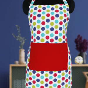 Cotton Singer Dot with Solid Pocket Free Size Apron