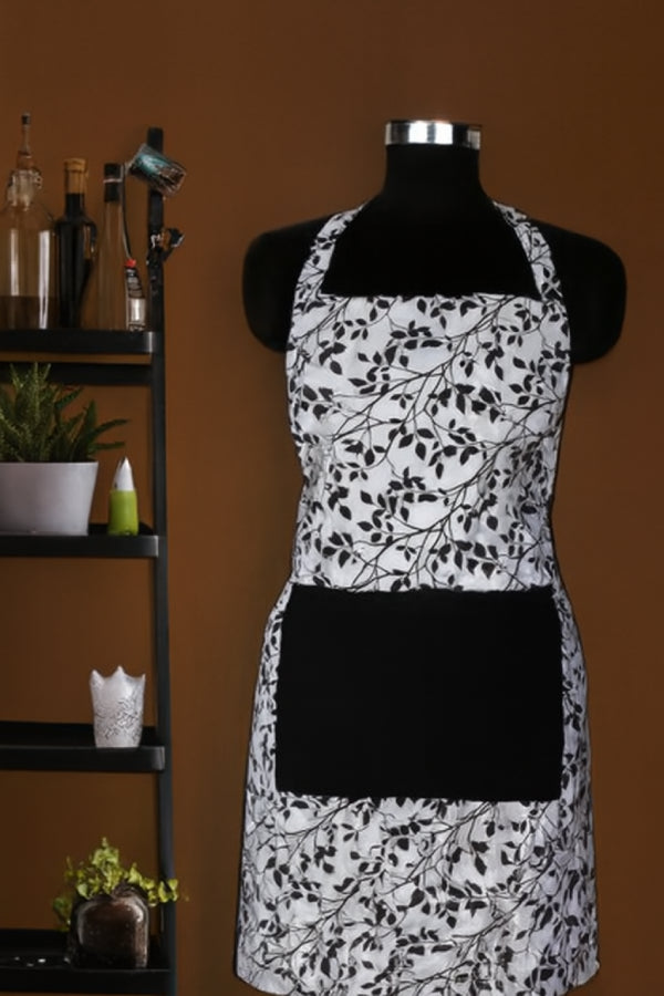 Cotton Small Leaf with Solid Pocket Free Size Apron