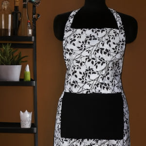 Cotton Small Leaf with Solid Pocket Free Size Apron