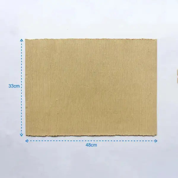 Cotton Solid Beige Table Placemats Pack Of 4