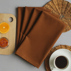 Cotton Solid Brown Kitchen Towels Pack Of 4 freeshipping - Airwill