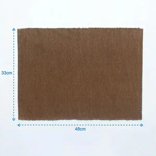 Cotton Solid Brown Table Placemats Pack of 4