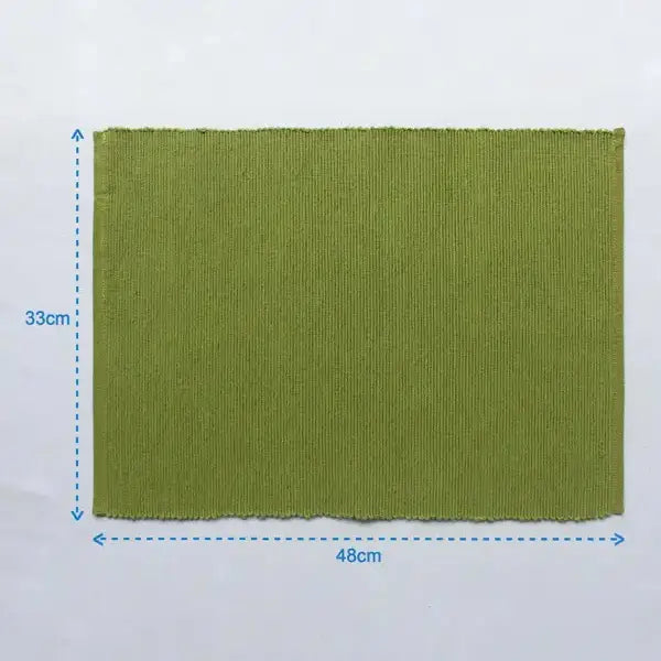 Cotton Solid Green Table Placemats Pack Of 4