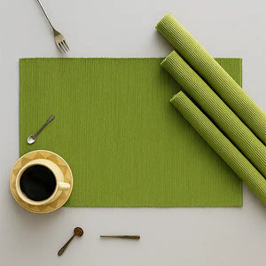 Cotton Solid Green Table Placemats Pack Of 4