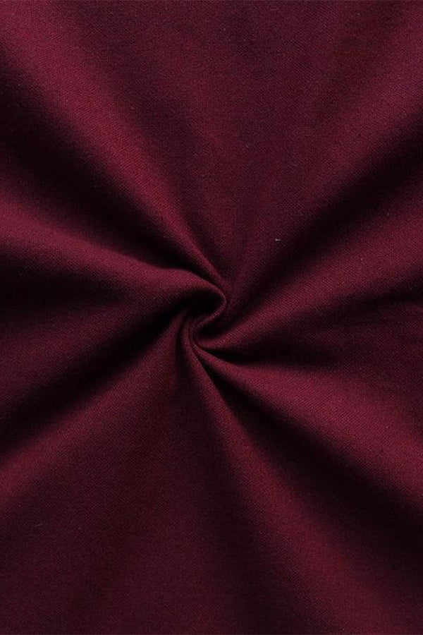Cotton Solid Maroon Free Size Apron