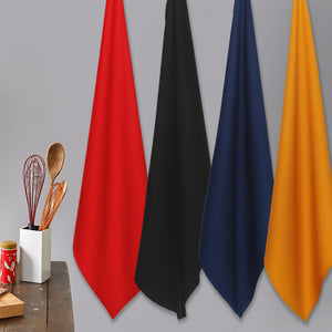 Cotton Solid Multicolor Kitchen Towels Pack Of 4 freeshipping - Airwill