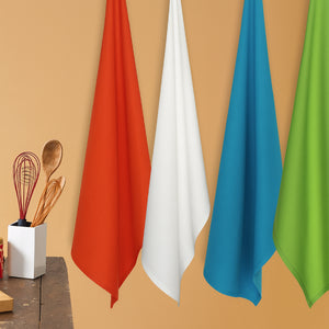 Cotton Solid Multicolor Kitchen Towels Pack Of 4 freeshipping - Airwill