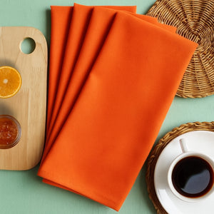 Cotton Solid Orange Kitchen Towels Pack Of 4 freeshipping - Airwill