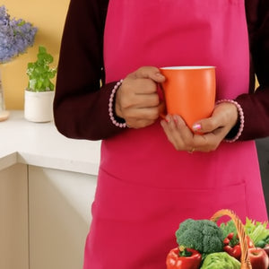 Cotton Solid Rose Free Size Apron