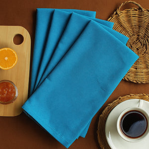 Cotton Solid Turquoise Blue Kitchen Towels Pack Of 4 freeshipping - Airwill