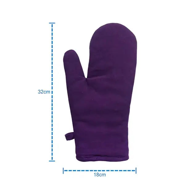 Cotton Solid Violet Oven Gloves Pack Of 2