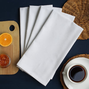 Cotton Solid White Kitchen Towels Pack Of 4 freeshipping - Airwill