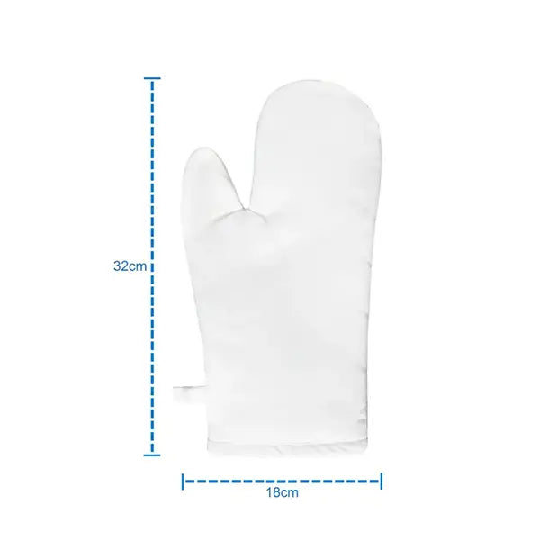 Cotton Solid White Oven Gloves Pack Of 2