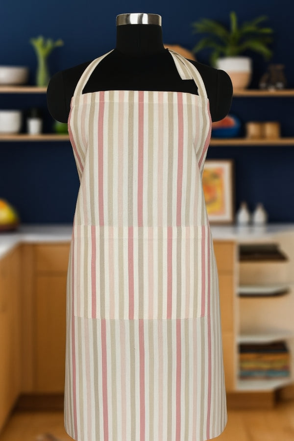 Cotton Stripe Free Size Apron