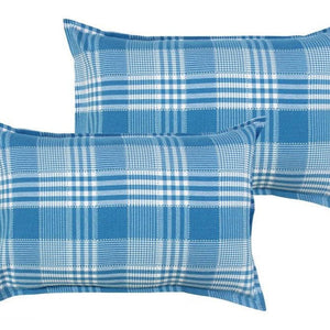 Cotton Track Dobby Blue Pillow Covers Pack Of 2