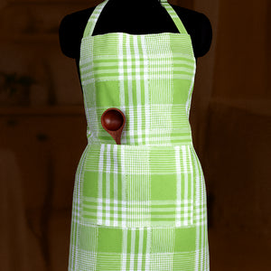 Cotton Track Dobby Green Free Size Apron