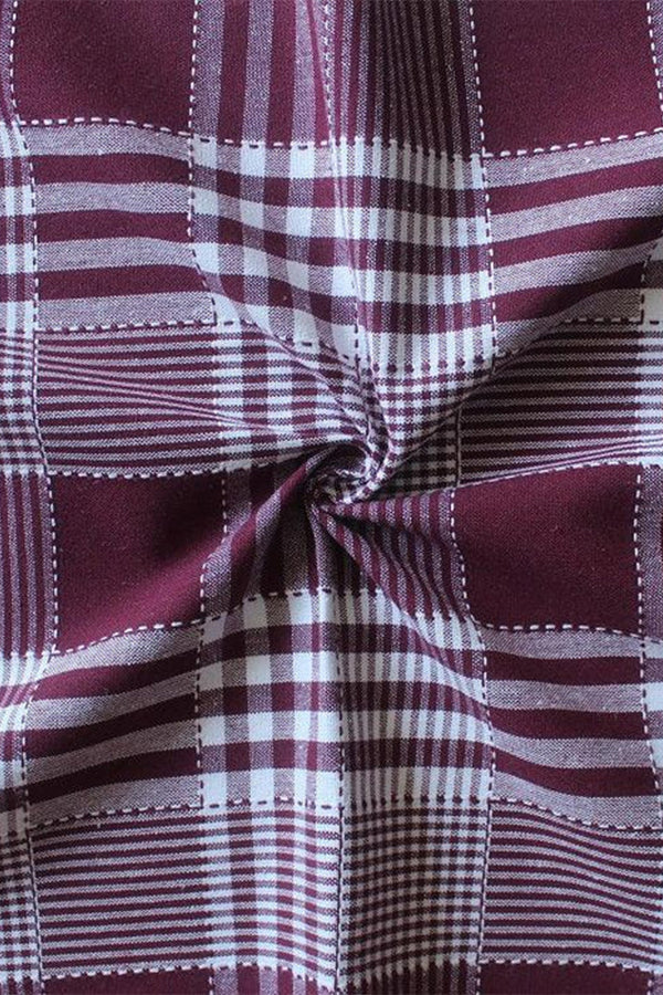 Cotton Track Dobby Maroon Free Size Apron