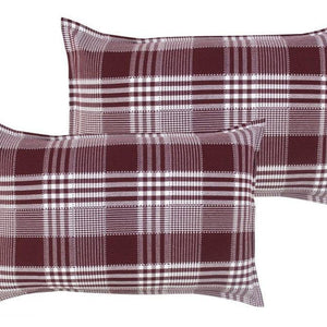 Cotton Track Dobby Maroon Pillow Covers Pack Of 2