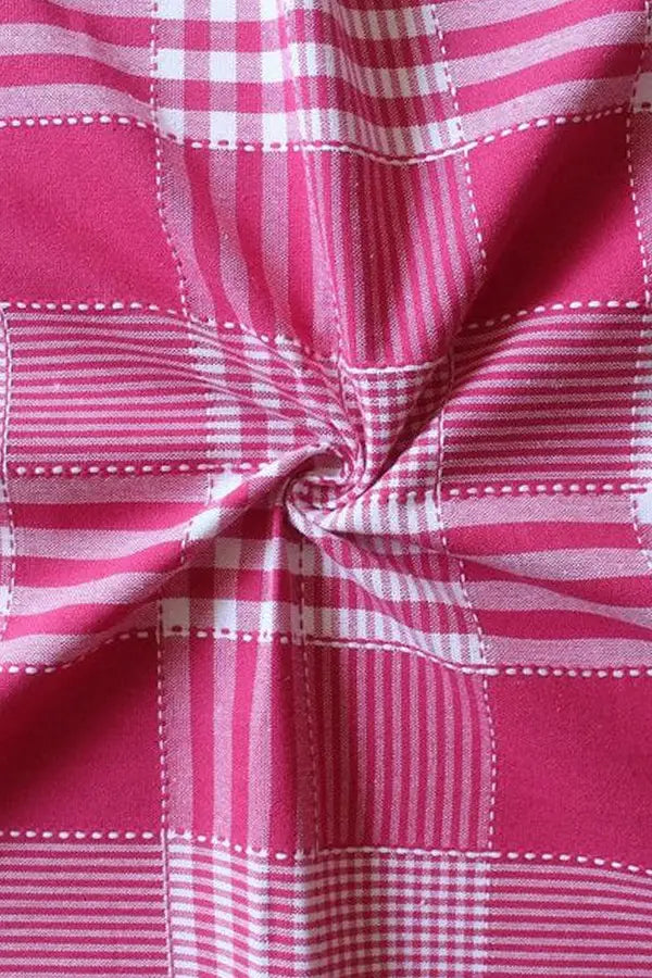 Cotton Track Dobby Rose with Solid Pocket Free Size Apron