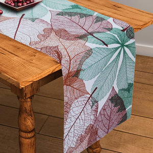 Cotton Vein Leaf Table Runner