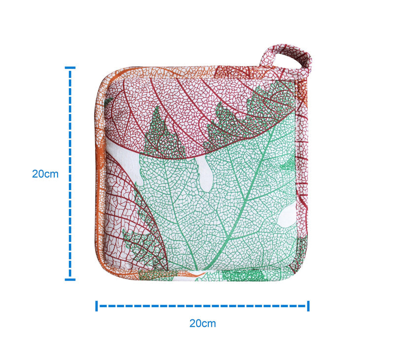 Cotton Vein Leaf Pot Holders Pack of 3