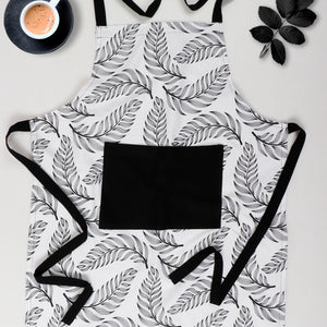 Cotton Wings Leaf With Solid Pocket Free Size Apron