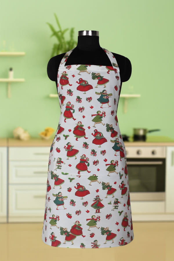 Cotton Xmas Gift Free Size Apron