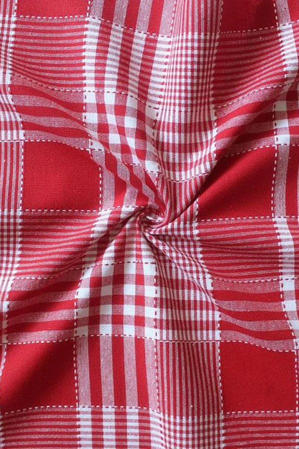 Cotton Track Dobby Red Free Size Apron