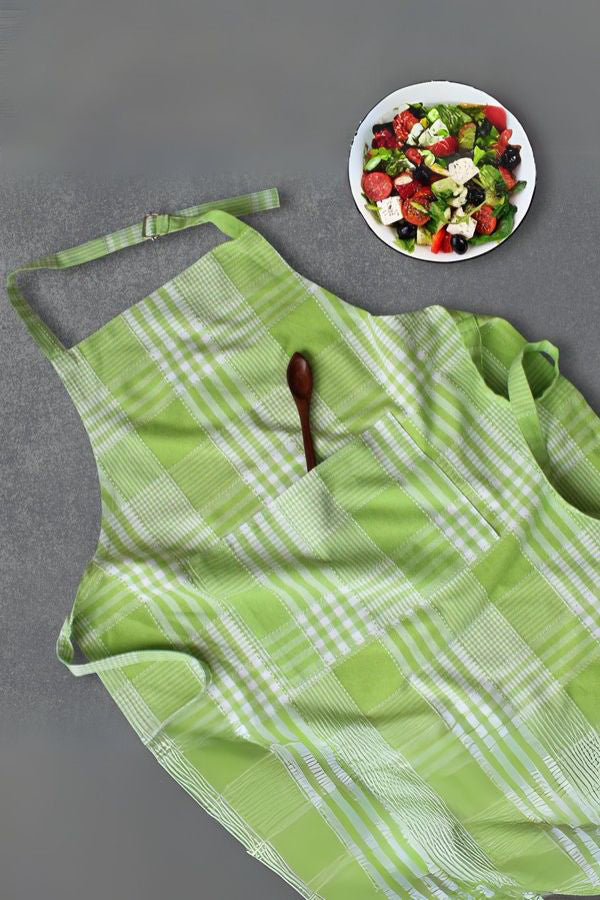Cotton Track Dobby Green Free Size Apron