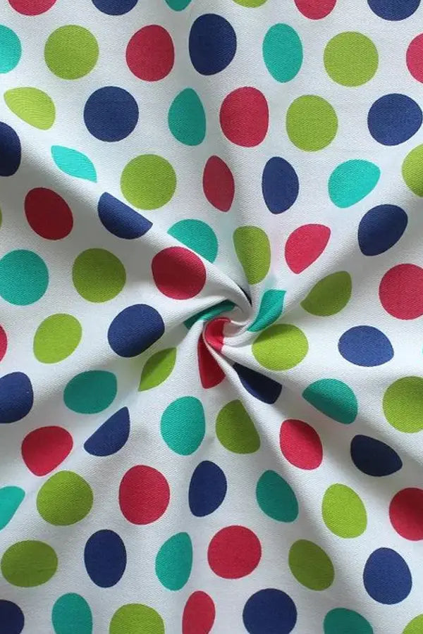 Cotton Singer Dot with Solid Pocket Free Size Apron