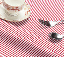 Cotton Xmas Cross Stripes Table Cloths Pack Of 1 - (2 to 8 Seaters)