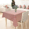 Cotton Gingham Check Orange 6 Seater Table Cloths Pack Of 1