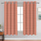 Cotton Gingham Check Orange 9ft Long Door Curtains Pack Of 2
