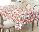 Cotton Orange Flower 6 Seater Table Cloths Pack Of 1