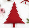 Cotton Christmas Solid Red Pattern Designed, Bell / Candy / Star / Tree Shaped Cushion with Recron Filled Pack Of 1 pc