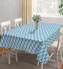 Cotton Classic Diamond Sea Blue Table Cloths Pack Of 1 - (2 to 8 Seaters)