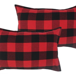 Cotton Big Check Pillow Covers Pack Of 2 freeshipping - Airwill