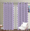 Cotton Classic Diamond Purple Long 9ft Door Curtains Pack Of 2
