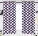 Cotton Classic Diamond Purple 7ft Door Curtains Pack Of 2