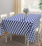Cotton Classic Diamond Blue 6 Seater Table Cloths Pack Of 1