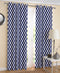 Cotton Classic Diamond Royal Blue 5ft Window Curtains Pack Of 2