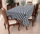 Cotton Classic Diamond Black 4 Seater Table Cloths Pack Of 1