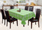 Cotton Track Dobby Green 4 Seater Table Cloths Pack Of 1