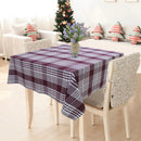 Cotton Track Dobby Maroon 8 Seater Table Cloths Pack Of 1