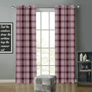 Cotton Track Dobby Maroon Long 9ft Door Curtains Pack Of 2