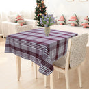 Cotton Track Dobby Maroon 4 Seater Table Cloths Pack Of One Pack Of 1